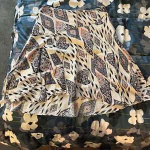 A-Line White Work Skirt